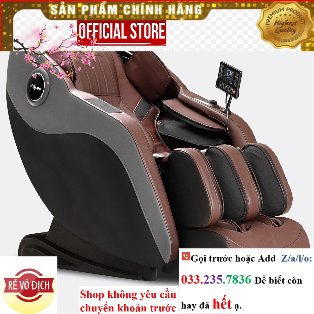 Ghế Massage Elip E6 - Công nghệ 4D ELIP Plus, màu Nâu đen