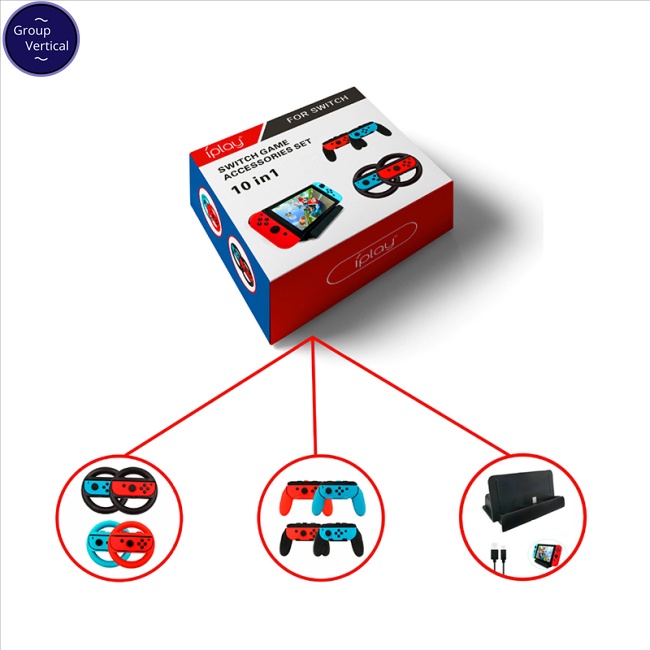 Bộ Phụ Kiện Vô Lăng Điều Khiển Trò Chơi 10 Trong 1 USB Type-C