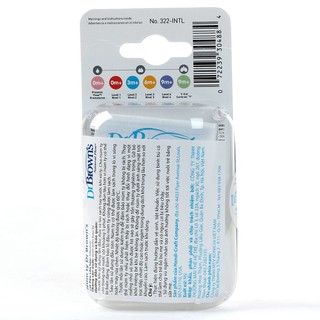 Núm ty thay thế Silicon Dr.Brown's Cổ hẹp (2 cái, số 2, 3-6M)