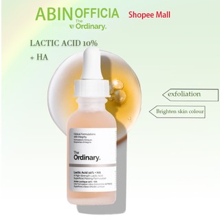 Abin serum the ordinary lactic acid 10% + ha2% - tinh chất dưỡng da 30ml