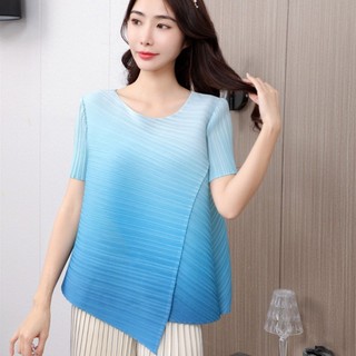 Áo Thun Cao Cấp Xếp Ly Phong Cách Âu Mỹ Thời Gian Mới 2023