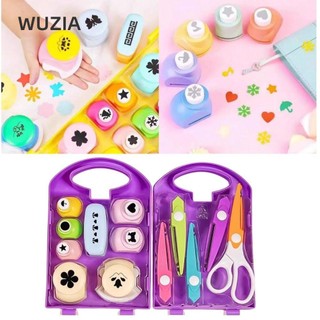 Wuzia DIY Puncher Craft Set, Các dự án DIY có hộp lưu trữ Bộ hình dạng đục lỗ thủ công cho trẻ em, Máy cắt hình dạng bằng nhựa thủ công sáng tạo