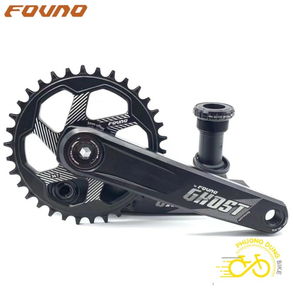 Đùi đĩa (Giò dĩa) rỗng xe đạp MTB FOVNO GHOST 38T - Chính hãng FOVNO