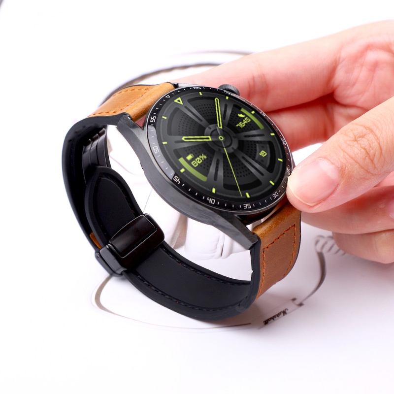 Da Dây Đeo Silicon Từ Tính Cho Đồng Hồ Thông Minh samsung watch 6 / 5 / 4 40 44mm 4 / 6 classic 42 43mm 46 47mm 5pro 45mm huawei watch gt 2