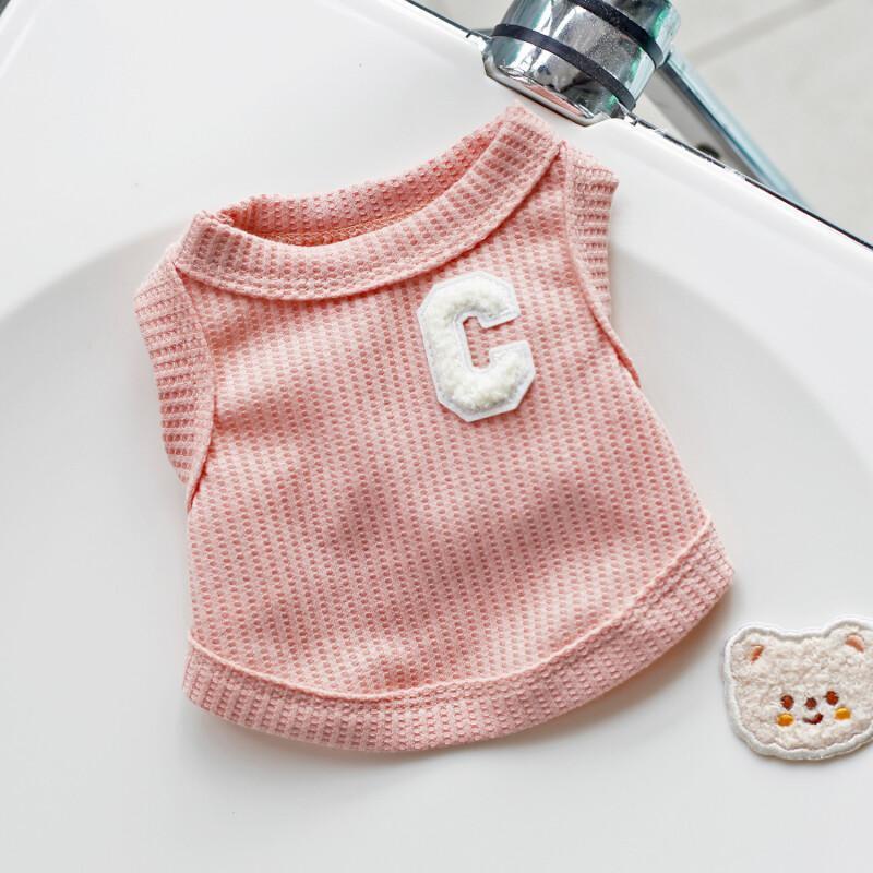 Áo tank top Dáng Ngắn Hình Bánh waffle Thời Trang Xuân Hè Cho Thú Cưng