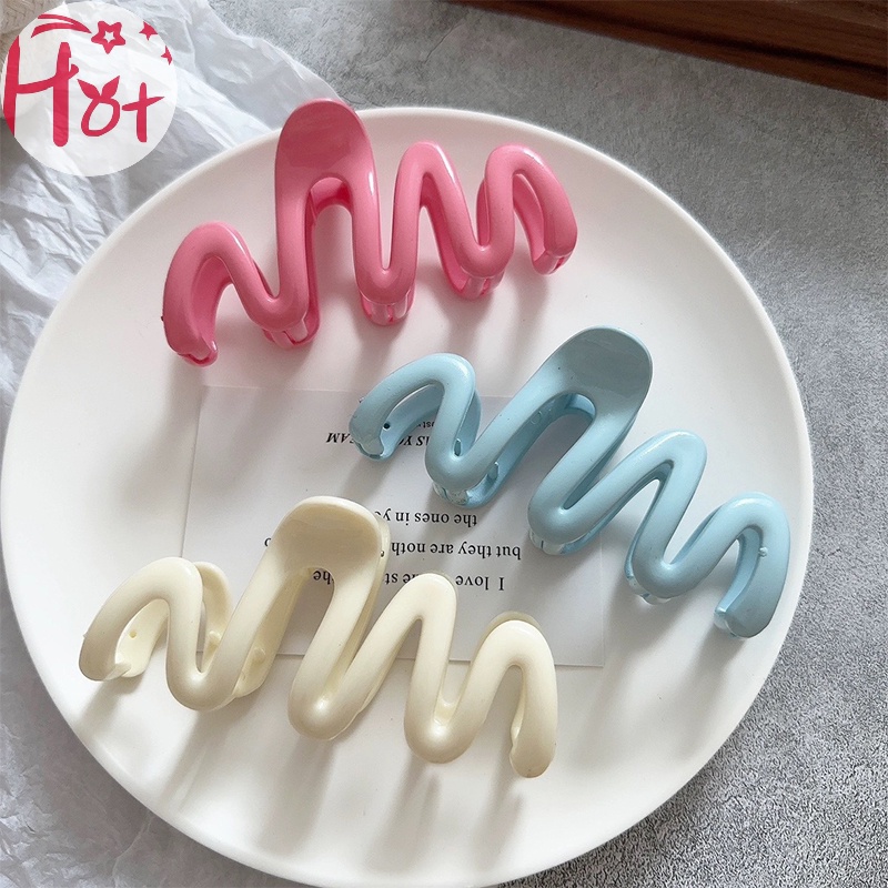 Jr Kẹp Tóc Dạng Lượn Sóng Màu Kem Thời Trang Cho Nữ