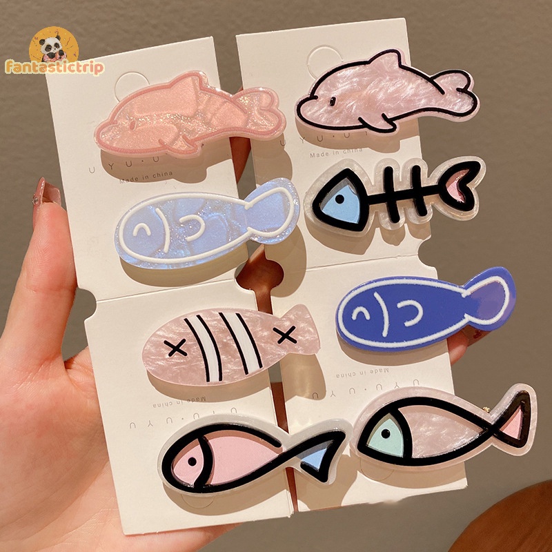 Kẹp Tóc Hình Xương Cá Nhỏ Dễ Thương Phong Cách Nhật Bản Cho Nữ Sinh