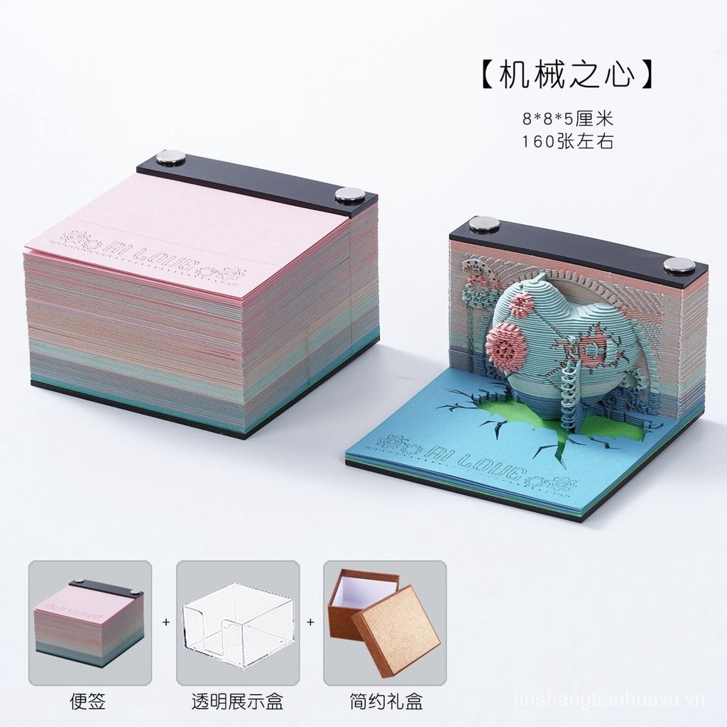 Qianli Giấy Ghi Chú Họa Tiết Trái Đất 3d Sáng Tạo
