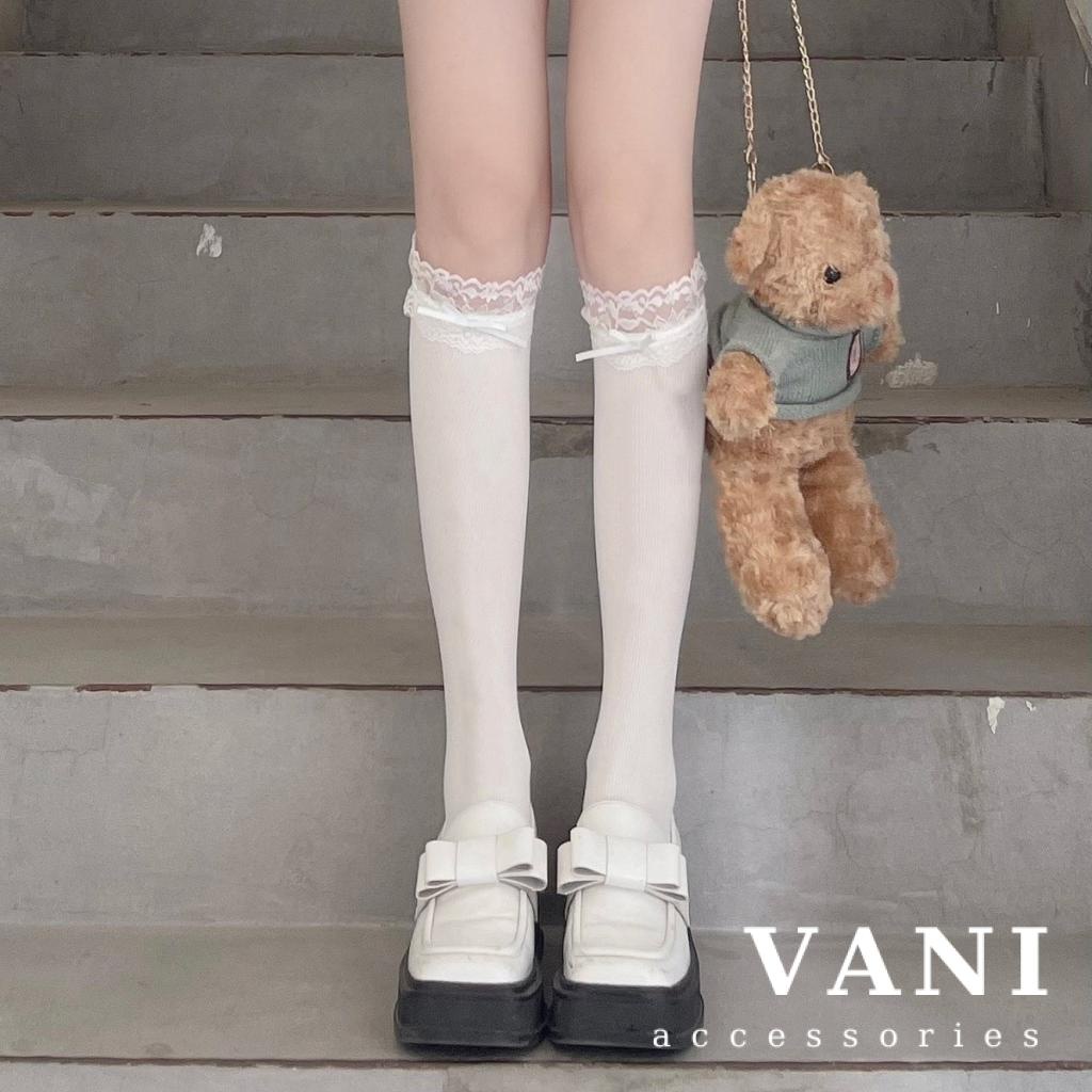 Tất Bắp Chân Thun Mỏng Lolita Viền Ren - Vani Store - TAT00254