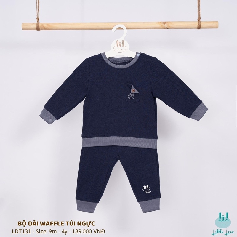 LIL LITTLE LOVE - Bộ dài tay vải nỉ cotton cho bé