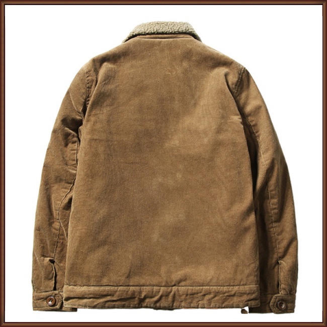 Jaz Áo Khoác cardigan Đệm cotton Nhung Dày Một Hàng Nút Cài Một Hàng Nút Màu Trơn Ấm Áp Mùa Đông Hợp Thời Trang Cho Nam