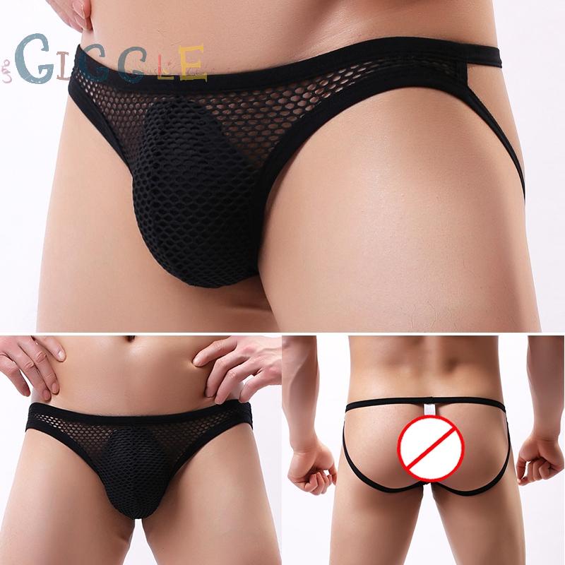 Mens Briefs Elasic Low rise Sexy Bulge pouch Jockstrap Thong Underpants Mens