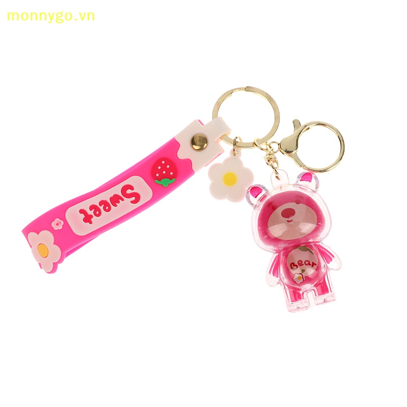 Monnygo Móc Chìa Khóa Xe Hơi / Túi Xách / Điện Thoại Hình Gấu / Dâu Tây Cười Dễ Thương Dùng Làm Quà Tặng Cho Bé vn