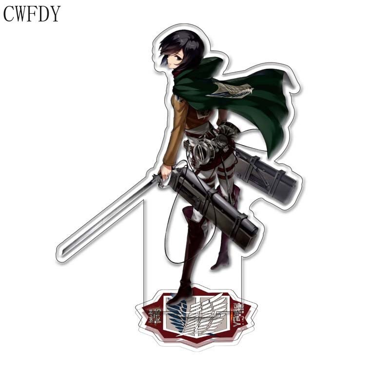 Mô hình Standee Anime Attack on Titan Acrylic Stand Eren Yerger Reiner Braun Figurines decor góc học tập để bàn 15cm
