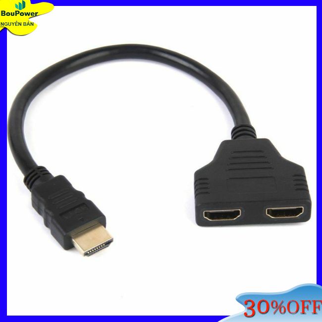 Boupower Dây Cáp Chuyển Đổi hdmi 1080p hdtv 1 input 2 Đầu Ra