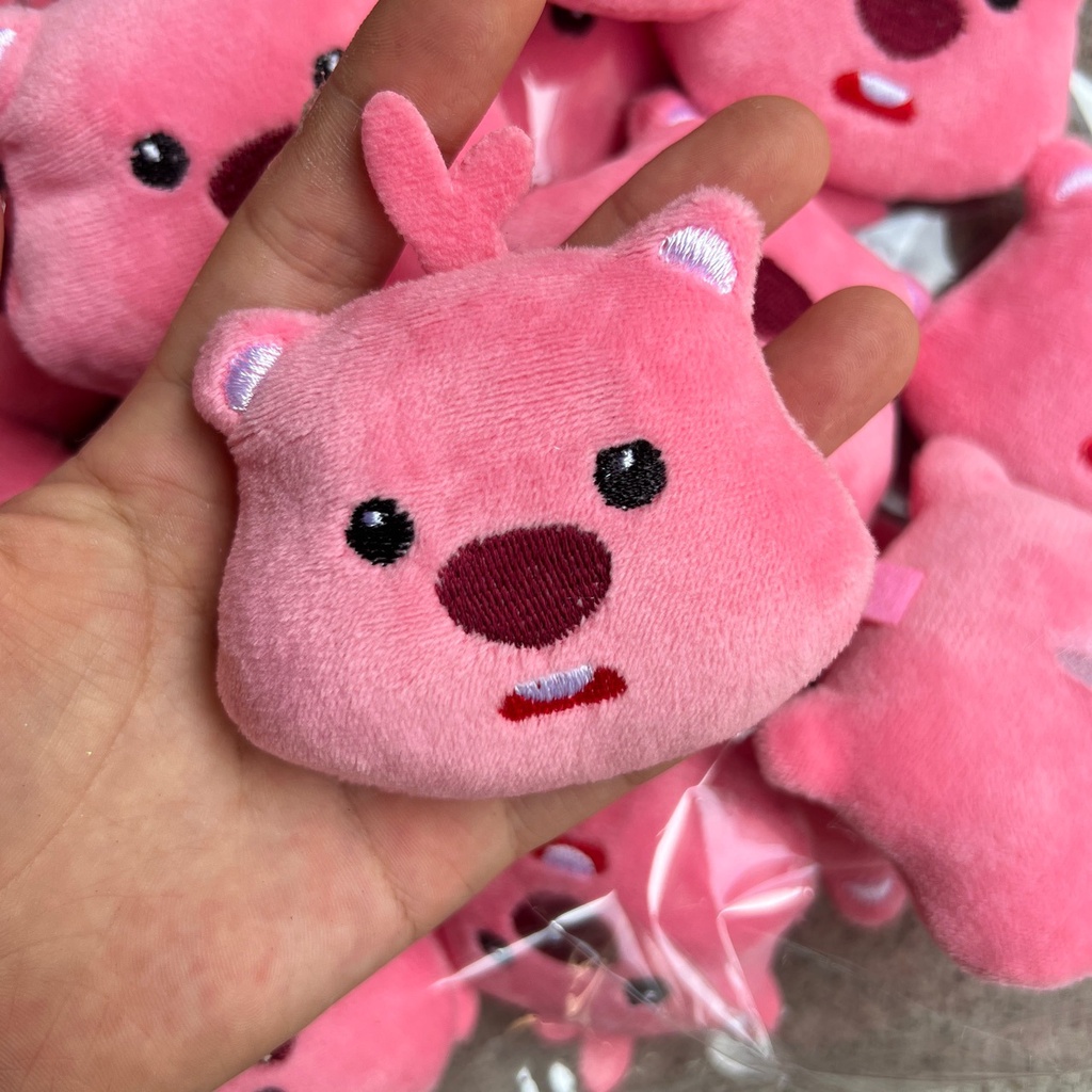 Hoạt Hình Trâm Cài Áo Hình Búp Bê Nhồi Bông Màu Hồng Đáng Yêu