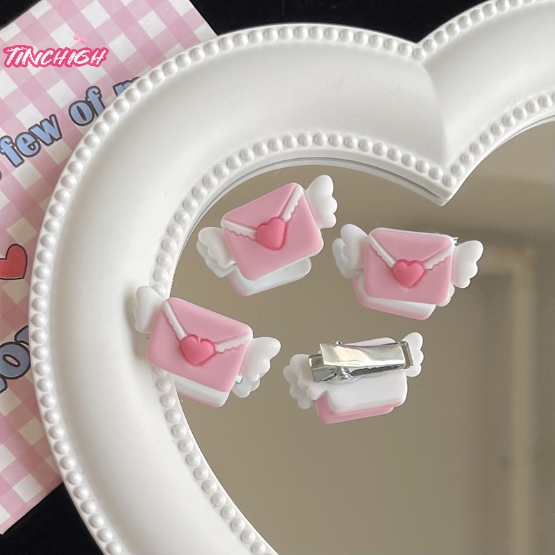 Kẹp Tóc bang y2k Hình Cánh Thiên Thần Màu Hồng Ngọt Ngào Dễ Thương Dành Cho Bé Gái