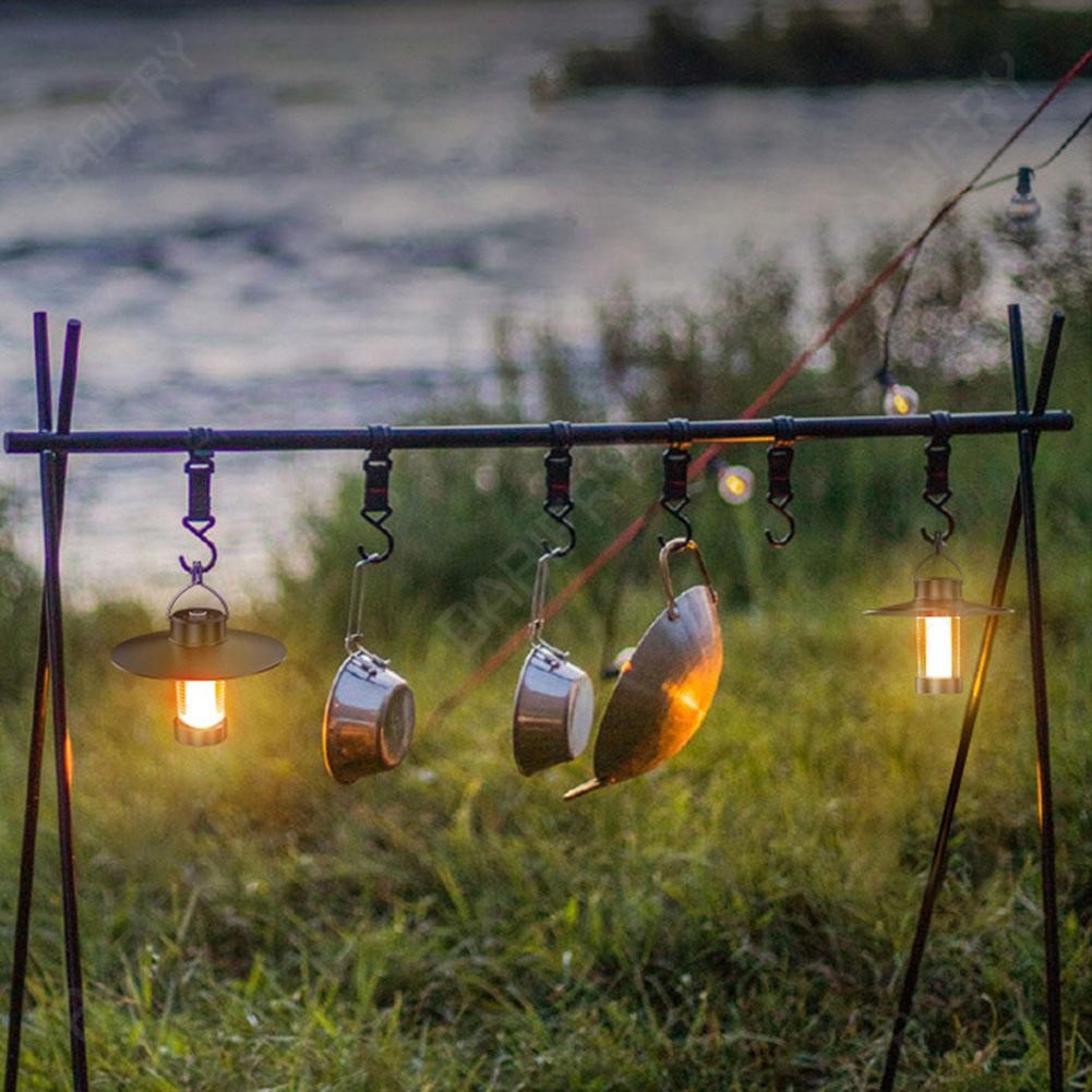 Đèn led Cắm Trại Có Thể Tháo Rời Kèm Móc Trang Trí Sân Vườn Ngoài Trời