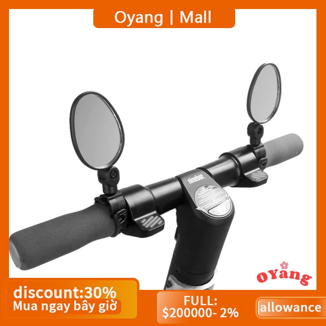 1 Cặp Gương Chiếu Hậu Hình oval Dành Cho Xe Đạp / scooter Điện
