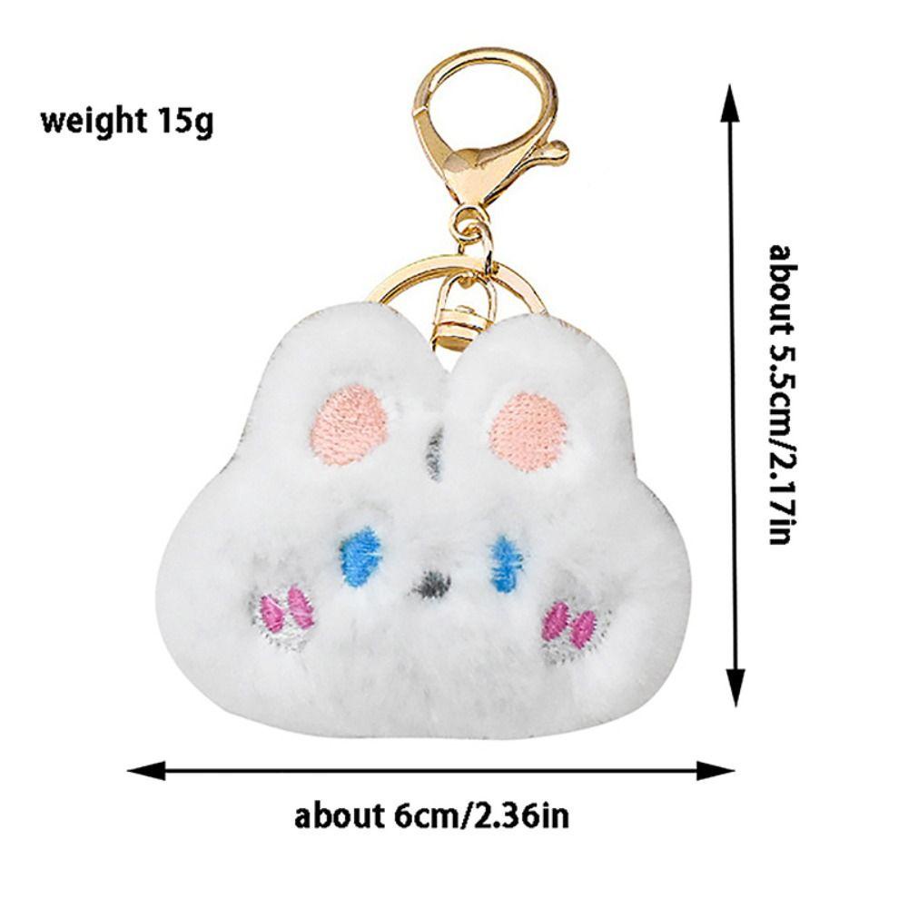 Jestine Móc Khóa Thỏ Nhồi Bông Mềm Mại Đáng Yêu Thời Trang Cho Nữ