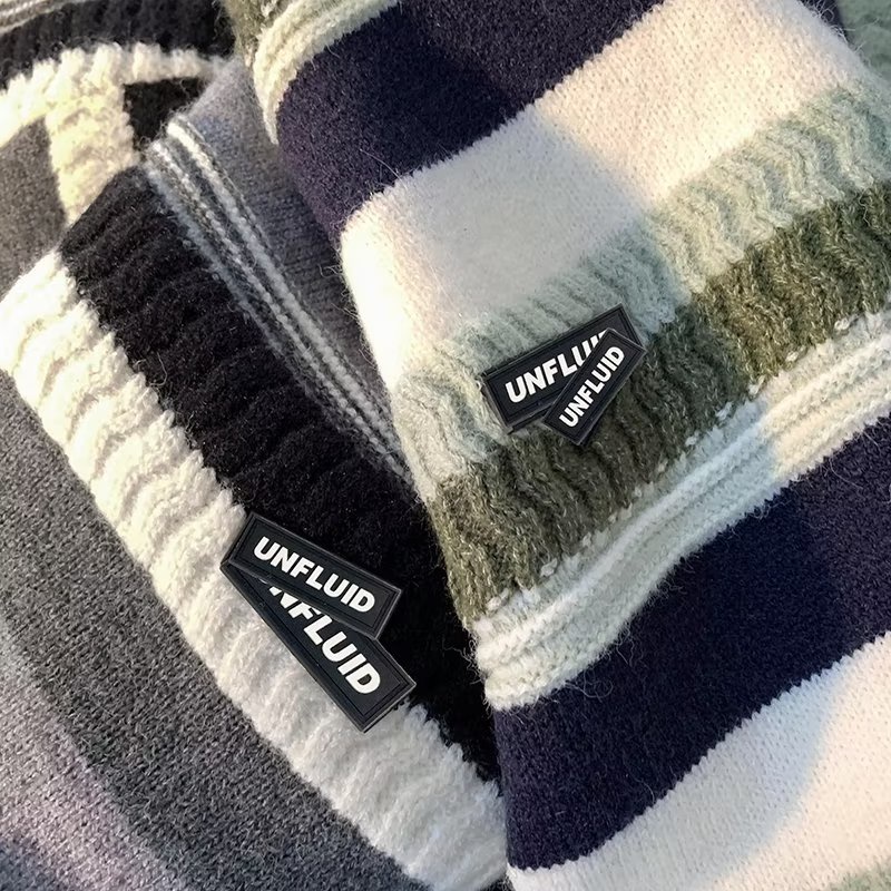 Áo Len Tay Dài Dáng Rộng Họa Tiết Kẻ Sọc Phong Cách Hàn Quốc Thời Trang Cho Nam Và Nữ