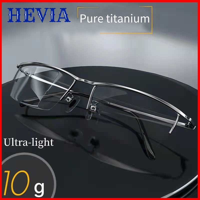 Hevia Kính Mắt Gọng Titan pt042 Thay Thế Thoải Mái Cho Nam