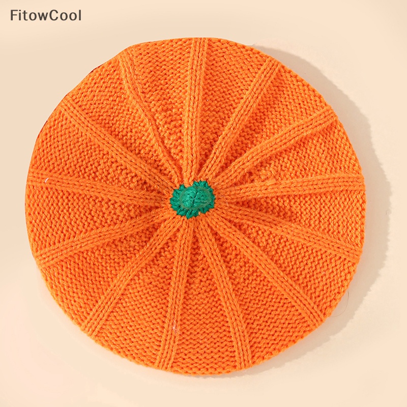 Mũ beret Dệt Kim Phong Cách Bí Ngô halloween 2023 Cho Mẹ Và Bé