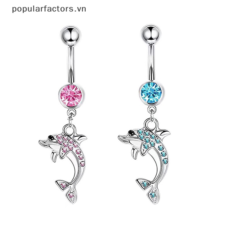 Khuyên Rốn Hình Trái Tim / Bướm Đính Đá zircon Bằng Thép Không Gỉ Cho Nữ