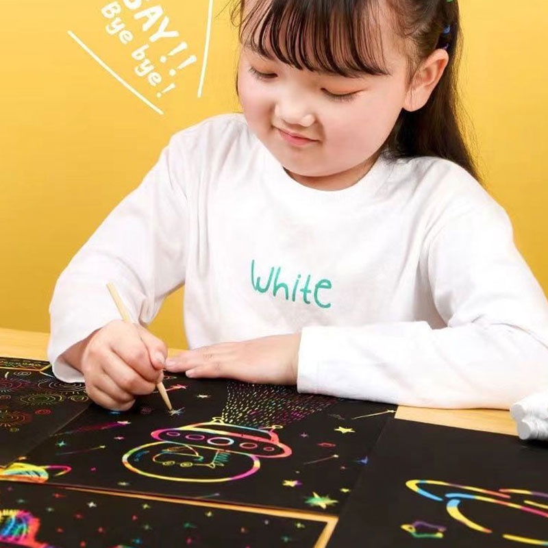 Giấy Sáp a4 Thay Đổi Màu Sắc graffiti diy Dành Cho Trẻ Mẫu Giáo