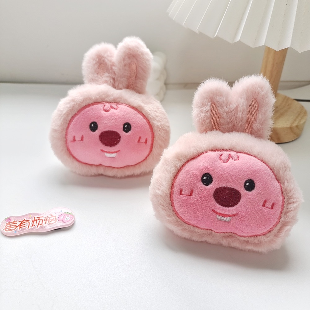 Hoạt Hình Trâm Cài Áo Hình Thỏ Nhồi Bông Đáng Yêu