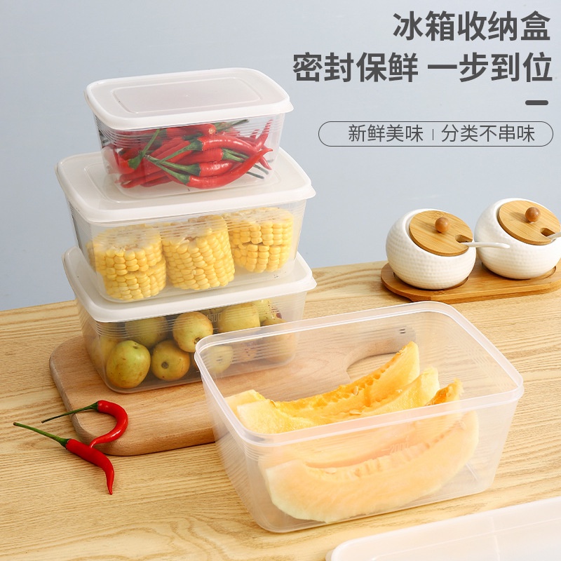 Hộp đựng / bảo quản thực phẩm trong suốt có nắp 3 kích cỡ 1000/2000/3000ml