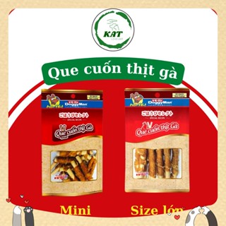 [2 size] Que cuốn thịt gà DOGGYMAN cho chó - Gói 10, 20 cây - KAT Love Pet