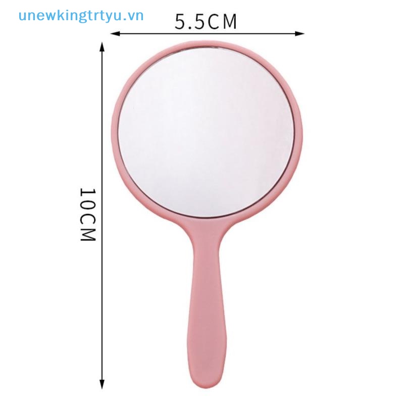 Gương Trang Điểm unewtyu Cầm Tay Hình Tròn Có Tay Cầm Tiện Lợi
