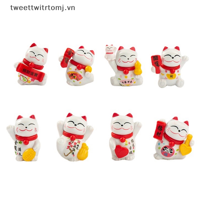 Mô Hình Mèo May Mắn mini Trang Trí Nhà Cửa vn