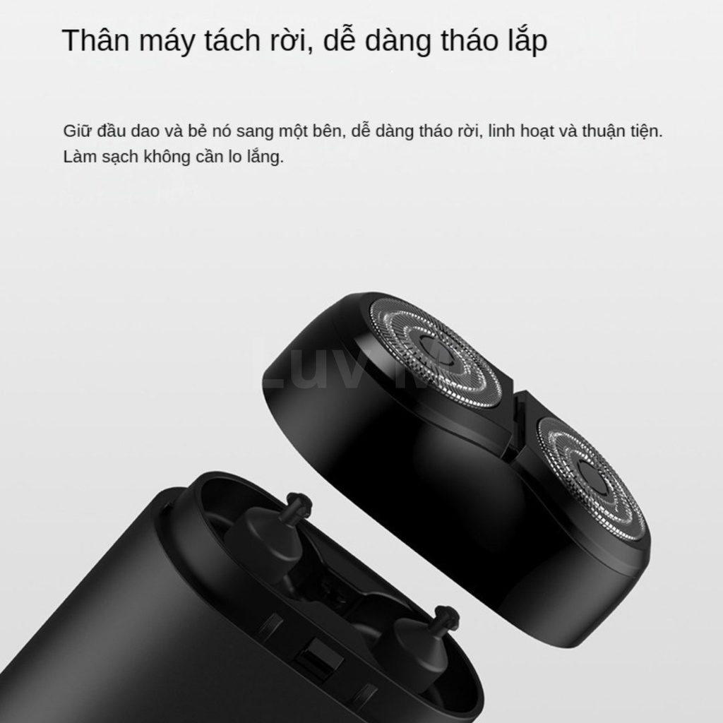 Dao Cạo Râu Điện Xiaomi Mijia S100 Dao Cạo Đôi Nam Dao Cạo Râu Sạc Nhanh Tiện Dụng