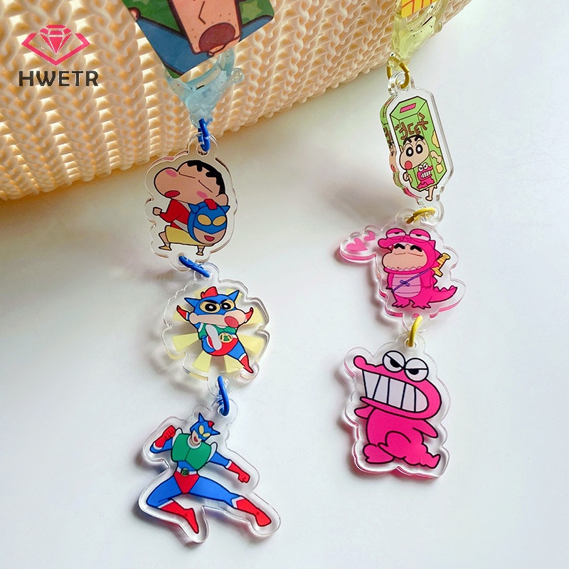 Hwetr Dây Móc Khóa Hình shin-chan Bằng acrylic Dễ Thương Trang Trí Túi Xách Mới