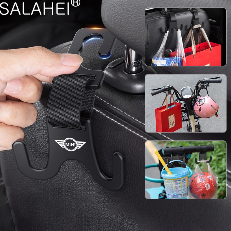 ABS Xe Ô Tô Grocery Móc Ghế Sau Lưu Trữ Treo Phụ Kiện Ô Tô Cho MINI Cabrio WORKS Cooper One JCW Club