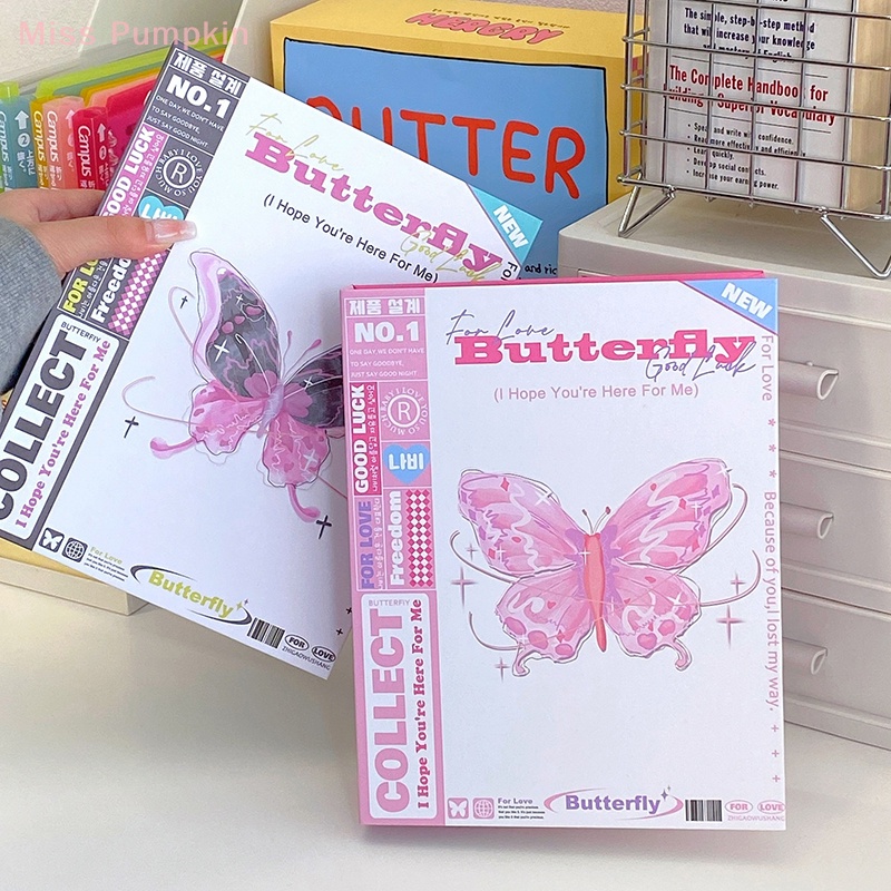 Sổ Sưu Tập Ảnh Thẻ idol Khổ a5 Phong Cách ins Hình Bướm Phong Cách kpop