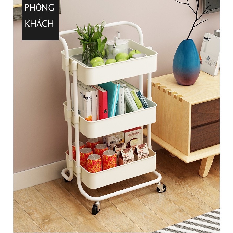 Kệ Spa 3 Tầng Cao Cấp Có Bánh Xe Siêu Xịn Sò