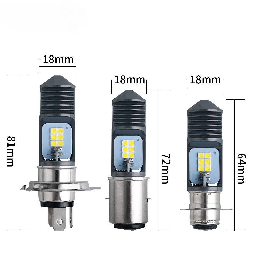 Đèn Pha Hai Màu 3030-12smd h6 / h4 Ánh Sáng Trắng / Vàng Chuyên Dụng Cho Xe Mô Tô