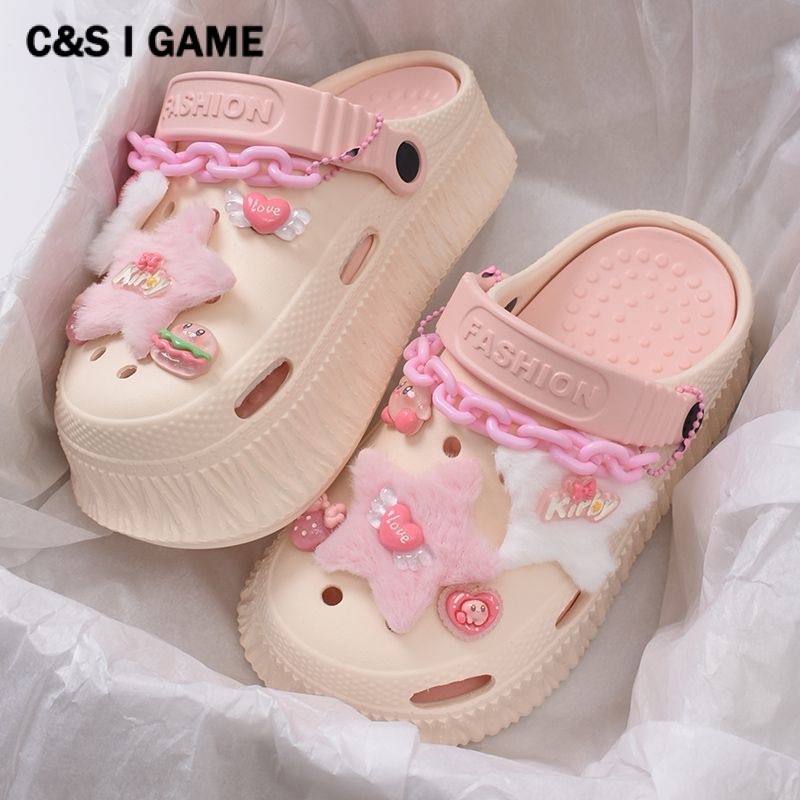 C＆S  dép cross đế cao 6cm Dép sandal nữ dép đi biển Phong cách đơn giản Đi biển Kiểu dáng độc đáo Đa màu sắc FBT2392W6U38Z230921