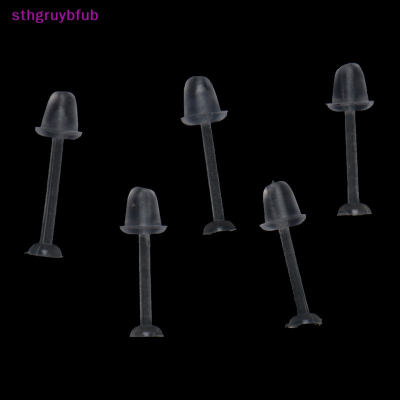 Sthb Set 100 Cái Bông Tai Hình Ghim Và Sau Bằng Nhựa Trong Suốt vn