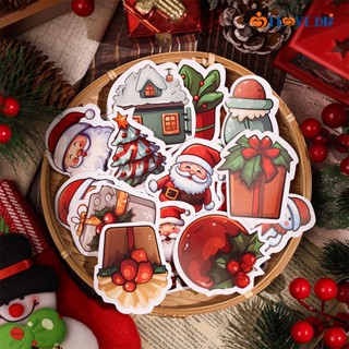  Bộ 50 sticker Dán Trang Trí Giáng Sinh Hình Ông Già Noel Hoạt Hình diy 