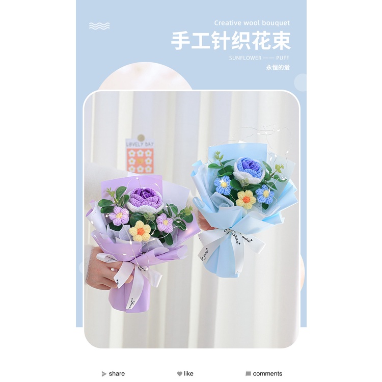 Bó Hoa Dệt Tay Quà Tặng Sinh Nhật / Lễ Tình Nhân