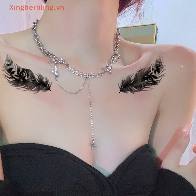 Xbvn Hình Xăm Dán Tạm Thời Chống Nước Hình Rồng Rắn Hoa Nghệ Thuật