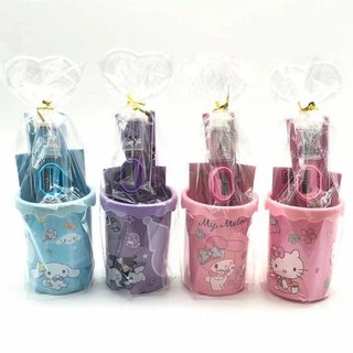 Set 7 món gồm giá đỡ bút + gôm tẩy + hộp quà sinh nhật / bút chì sanrio mymelody kuromi cinnamoroll cho học sinh