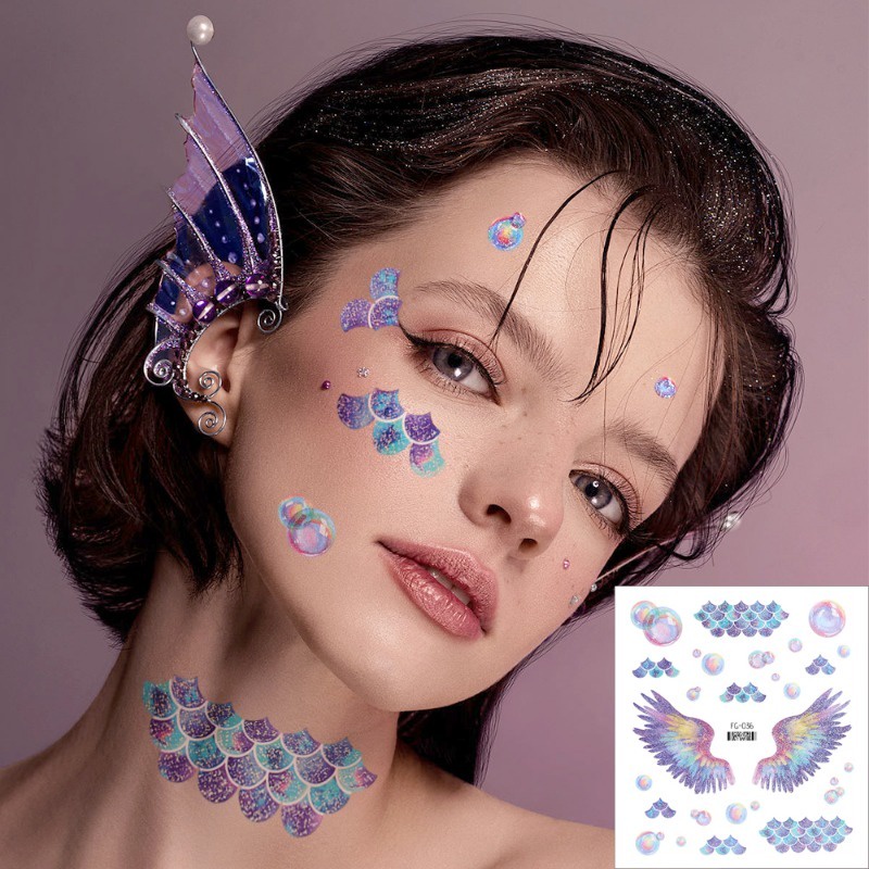 Hình Xăm Dán Tạm Thời Hình Cánh Bướm 3d Lấp Lánh Cho Nữ / Lễ Hội