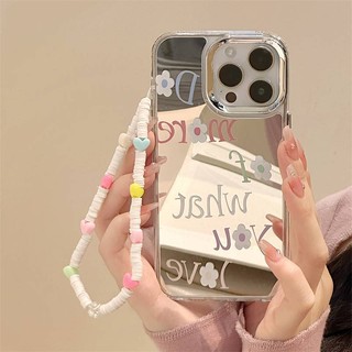 Ốp Điện Thoại Gắn Gương Và Dây Đeo Cho iphone15 ip14promax 11 13ig wind 12 11 11promax xr xs xsmax