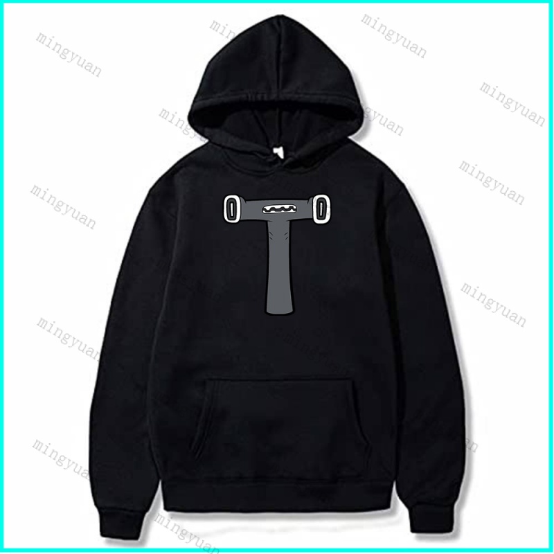 Áo Hoodie Unisex In Chữ Q R S T Alphabet Lore Nặng 250g