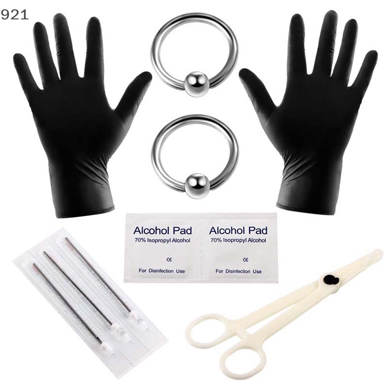 Bộ 10-20 Dụng Cụ Xỏ Khuyên Tai / Mũi / Môi / Lưỡi / Cơ Thể Thương Hiệu Duomiao111